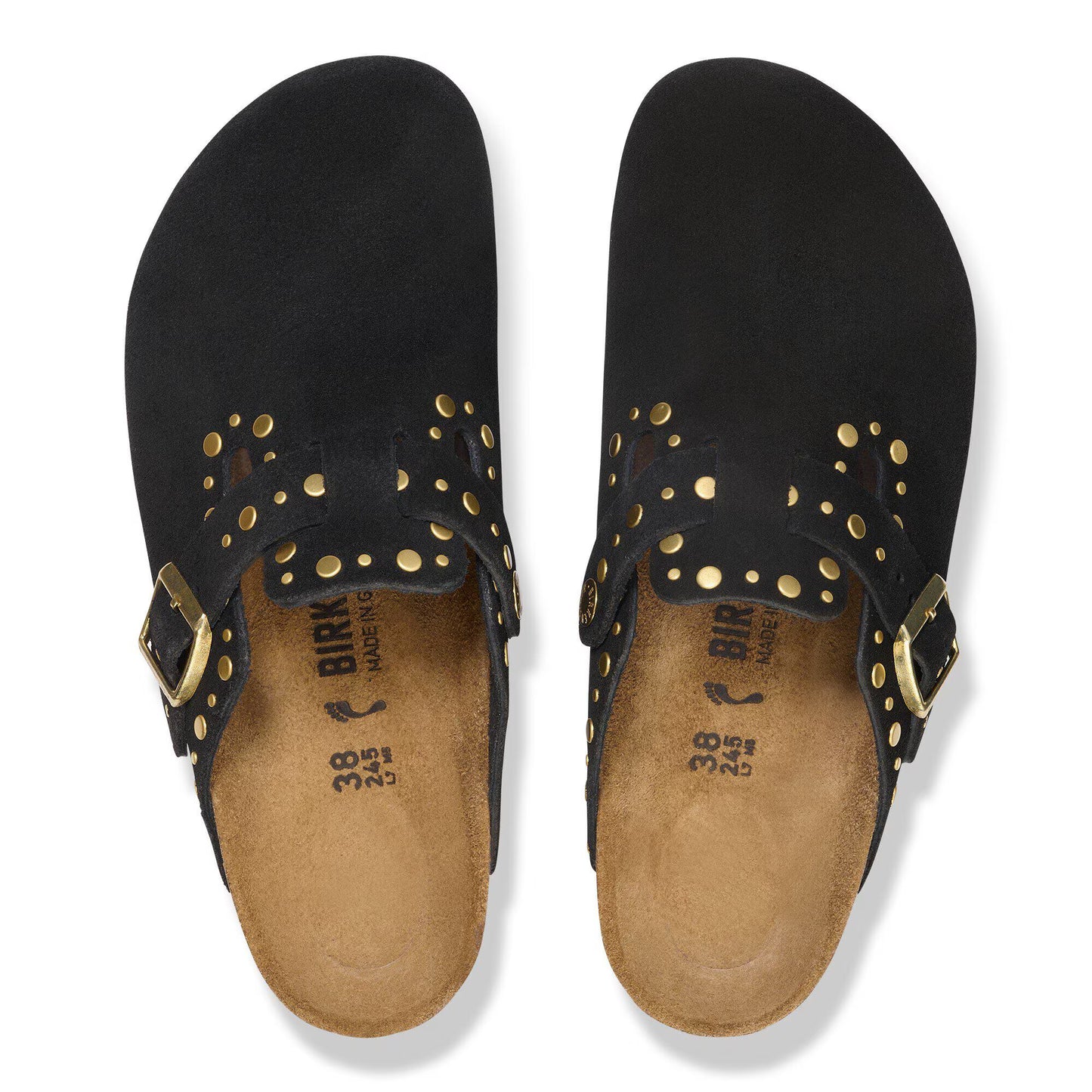 Boston Rivet Border Black narrow fit
