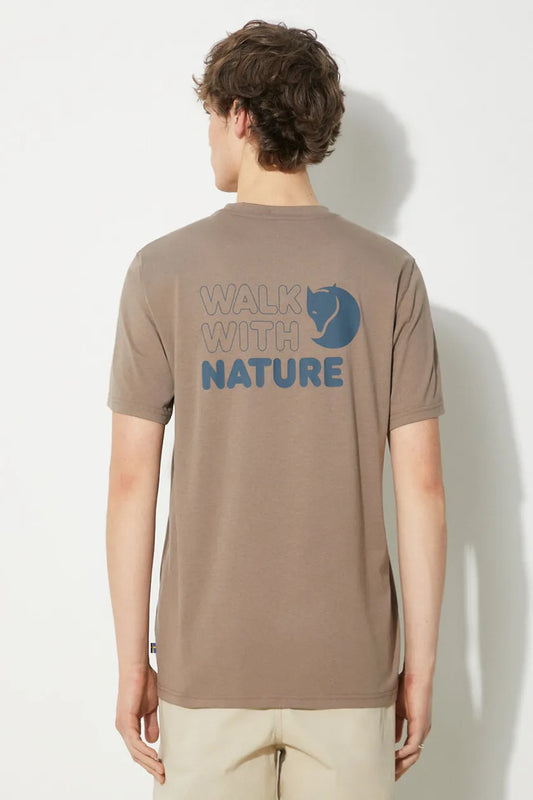 Walk With Nature T-shirt Suede Brown Men's
